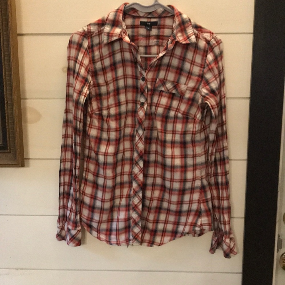 Gap cotton flannel shirt women’s size small